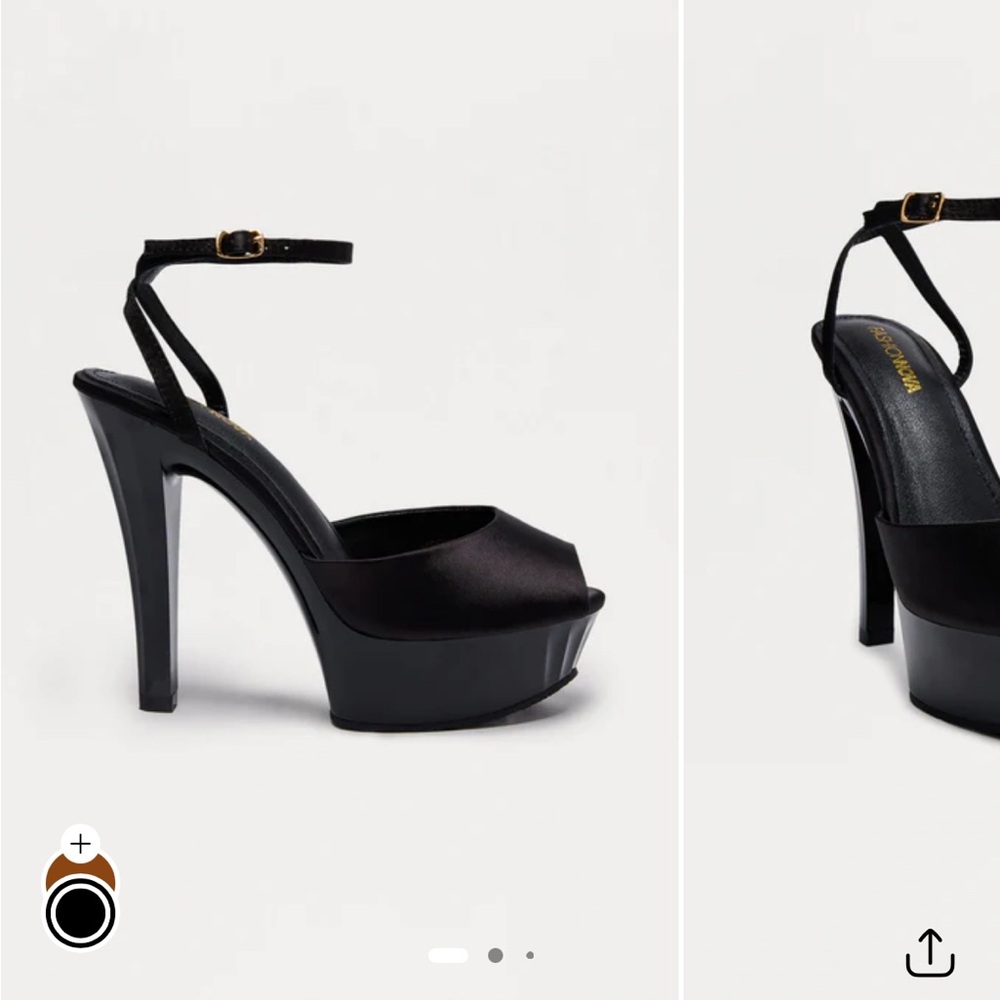 Fashion Nova Black Peep-Toe Heels